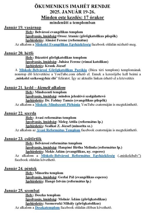 OKUMENIKUS_IMAHET_RENDJE_2025jan19-26_k